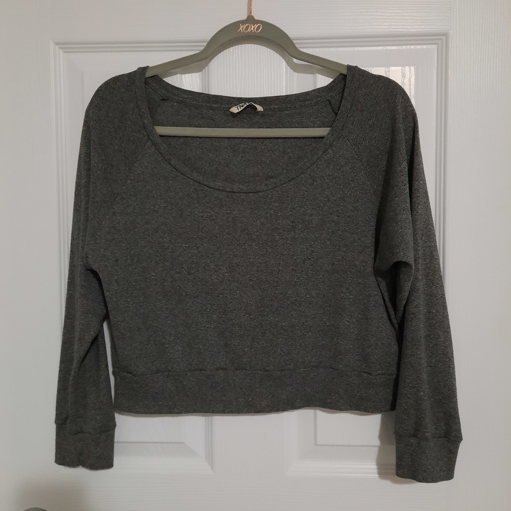 TNA cropped offshoulder top